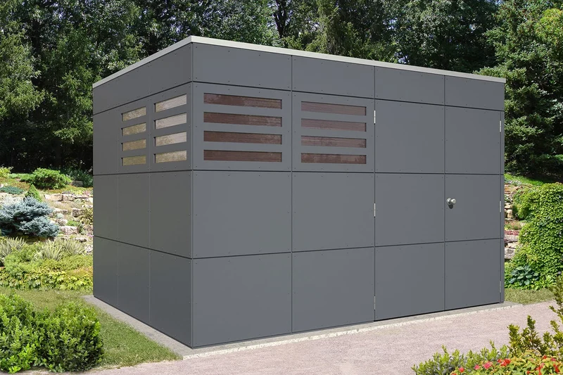 Skan Holz Gerätehaus Crosscube Modell Brisbane
