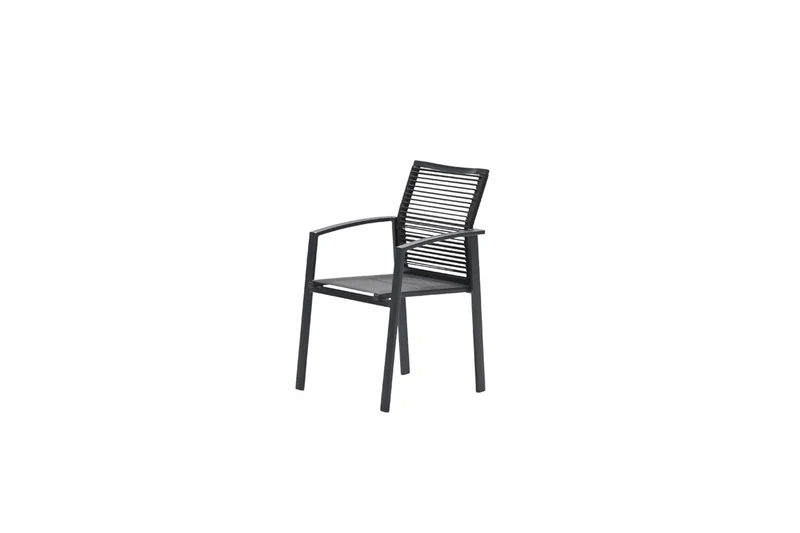 Cosmo dining fauteuil - rope donkergrijs - gevuld textileen
