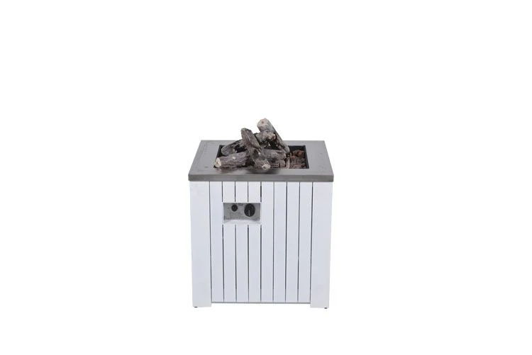Cozy Living sfeerhaard Faro - mat wit - aluminium - 80x80 cm - 50 Mb