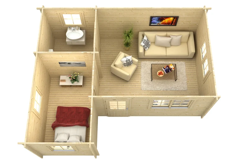 Skan Holz Ferienhaus Modell St. Moritz