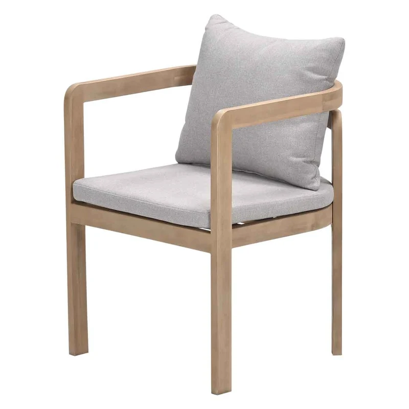 Garden Impressions Ibiza dining stoel acacia white wash grijs zand