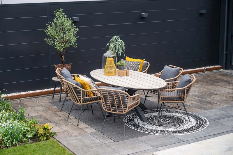 Garden Impressions Margriet dining tuinstoel natural antraciet — set van 4