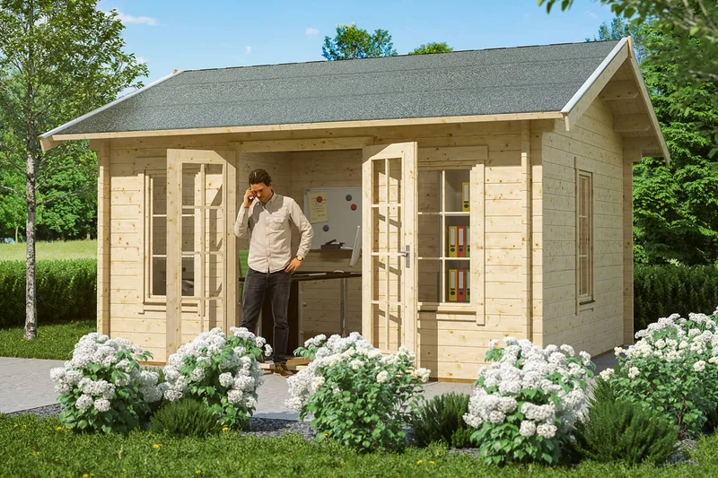 Skan Holz Gartenhaus Modell Lugano
