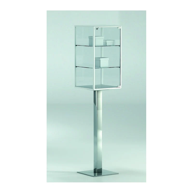 Casa Padrino Luxus Präsentationsvitrine 43 x 43 cm H. 194 cm - Ladeneinrichtung - Boutique Möbel - Made in Italy