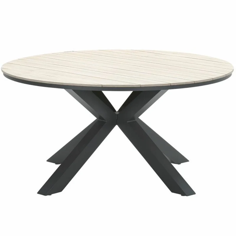 Osborne tuinset 6-delig Havanna Sand - Edison ronde dining tafel 148 cm