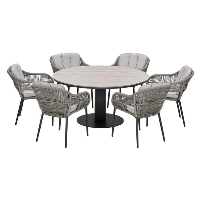 Pescara tuinset 7-delig - Newton ronde dining tafel 150 cm