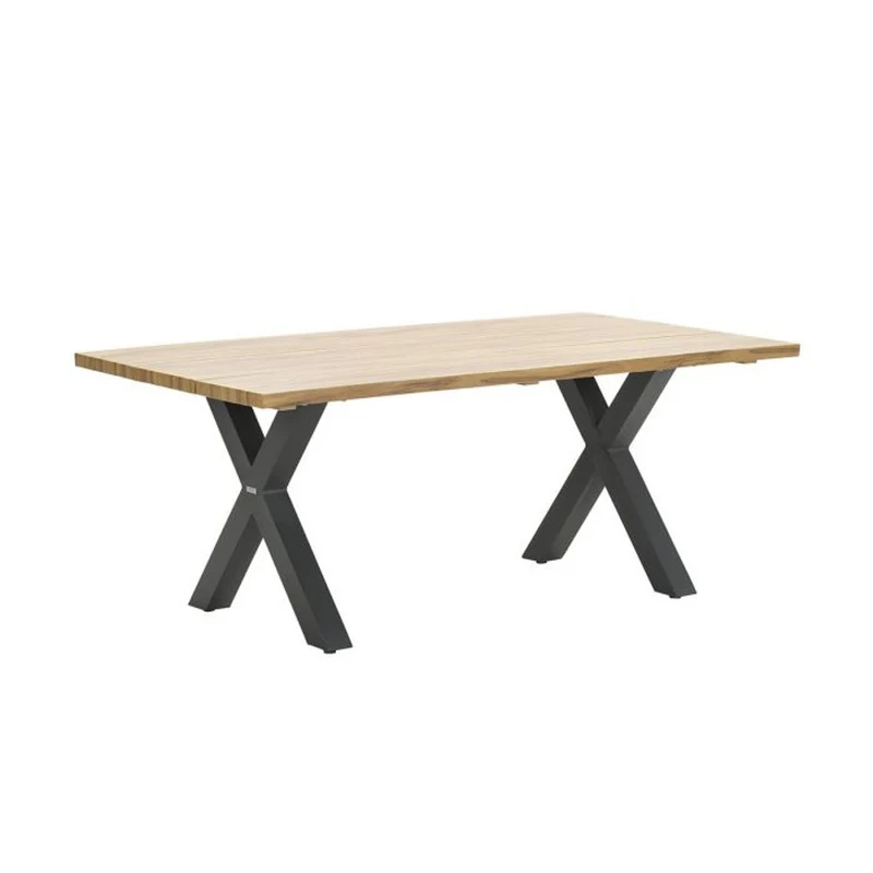 Triton tuinset 5-delig Carbon Black - Zeus dining tafel 180x100 cm