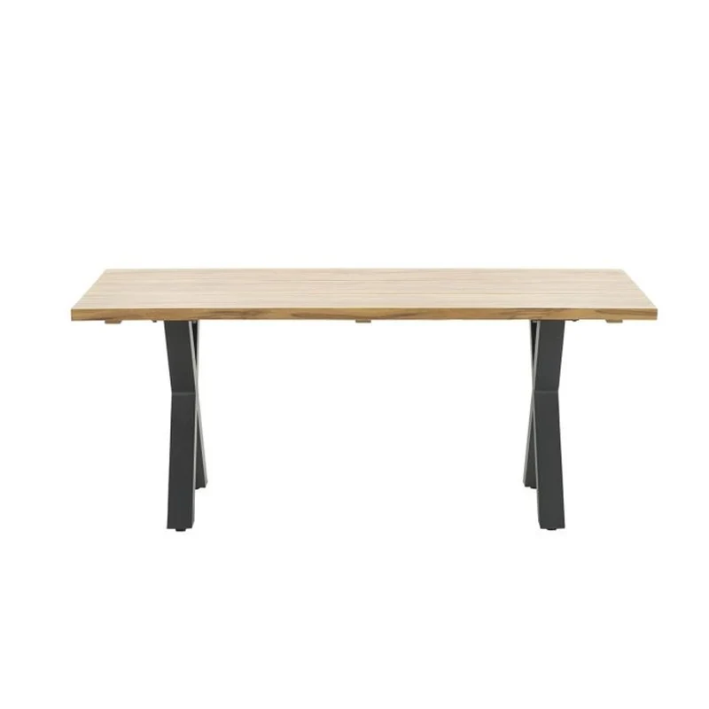 Triton tuinset 5-delig Carbon Black - Zeus dining tafel 180x100 cm