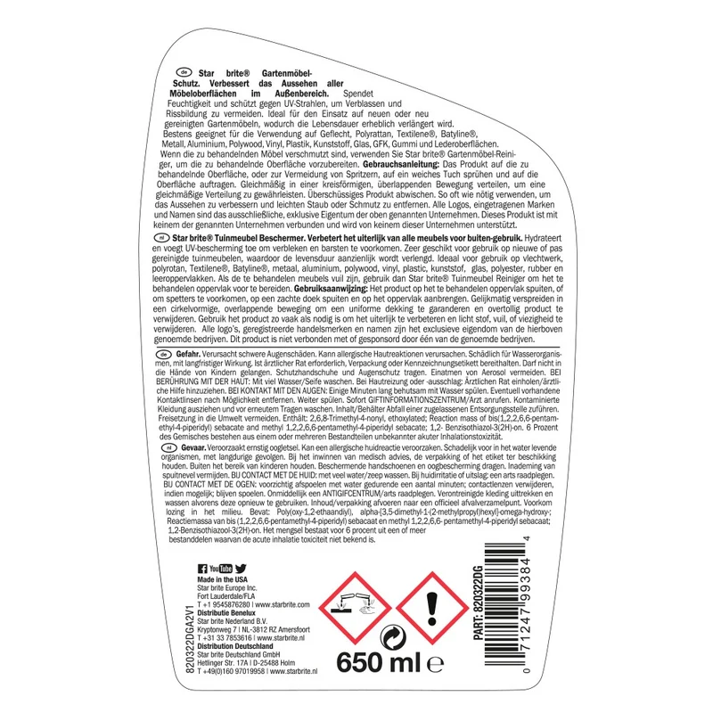 Star brite Tuinmeubel Beschermer 650ml
