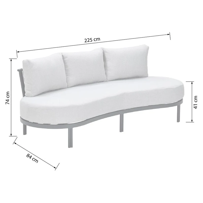 Tirolo loungebank taupe - Garden Impressions