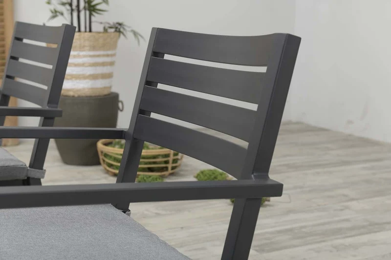 Oklahoma dining fauteuil - carbon black - mid grey