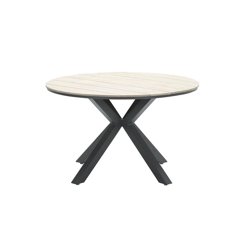 Edison tuintafel rond 122 cm light teak vironwood