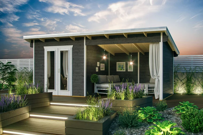 Skan Holz Gartenhaus Modell Texel
