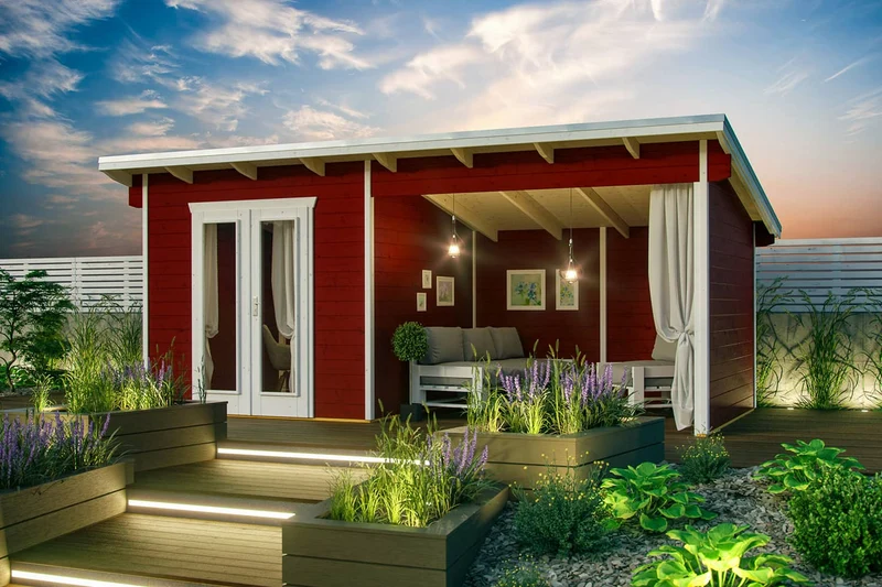 Skan Holz Gartenhaus Modell Texel