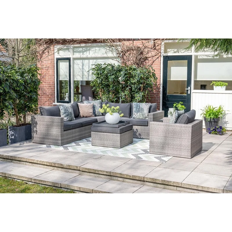 Cayman II lounge fauteuil - organic grey - Garden Impressions