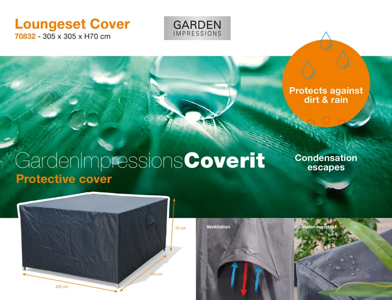 Coverit loungeset hoes - 305x305xH70 cm