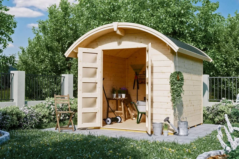 Skan Holz Gartenhaus Modell Delft