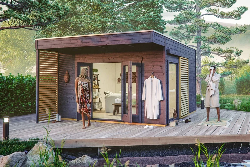 Skan Holz Gartenhaus Modell Tokio 2