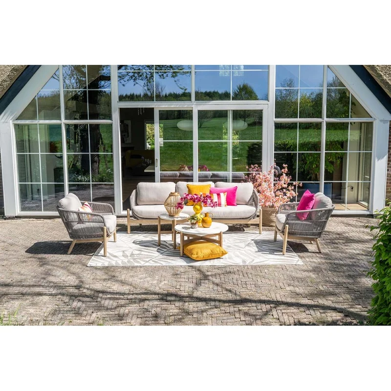 Garden Impressions Talara loungeset 5-delig acacia white wash taupe