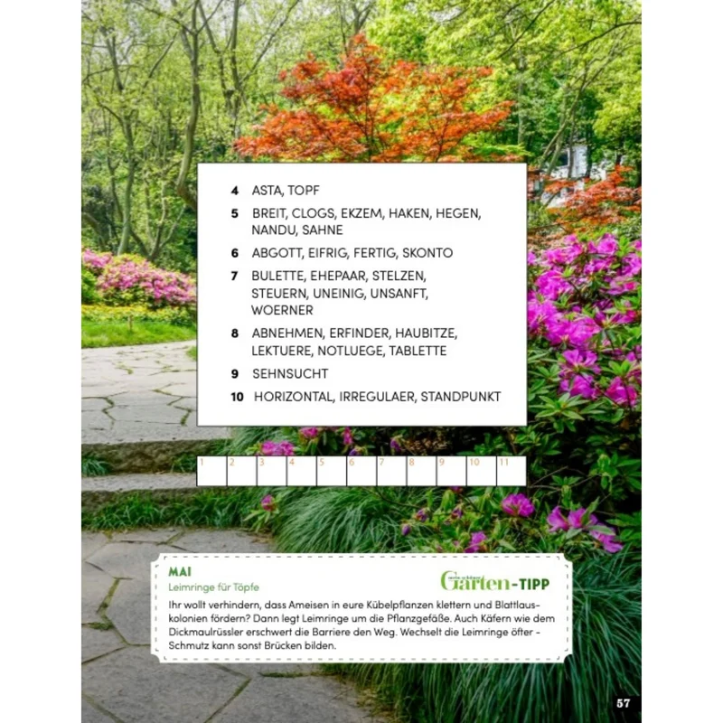 Das Garten Rätselbuch - Mit Profi-Tipps von Mein schöner Garten