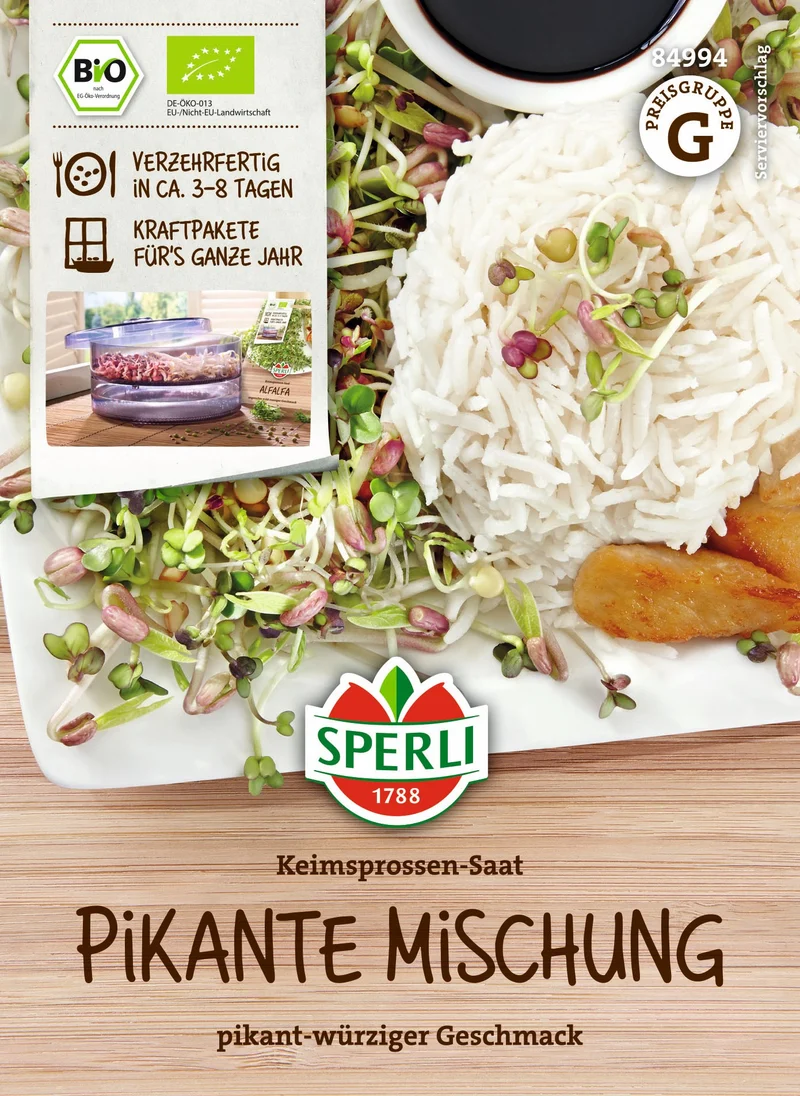 SPERLI Samen-Set "Bunte Bio-Sprossenvielfalt"
