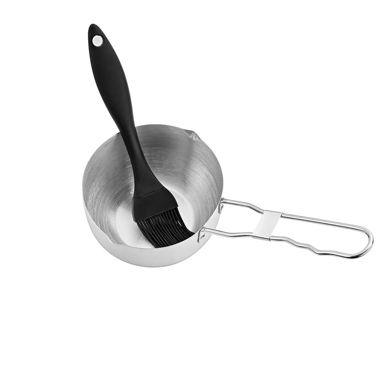 Keij RVS Sauspannetje met silicone kwast - Spices bowl with silicone brush