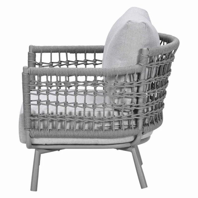 Garden Impressions Aversa lounge fauteuil taupe rope grijs zand valley sand
