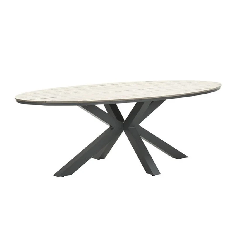 Edison tuintafel ovaal 220x115 cm light teak - Garden Impressions