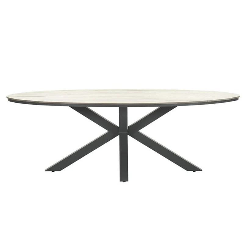Edison tuintafel ovaal 220x115 cm light teak - Garden Impressions