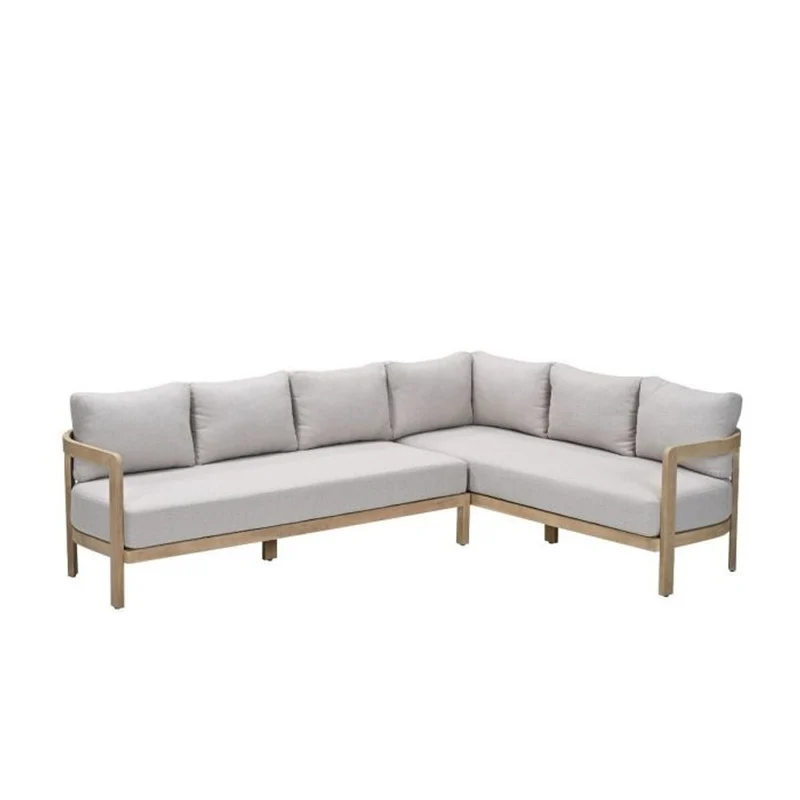 Garden Impressions Ibiza lounge-dining set 2-delig rechts acacia white wash grijs zand