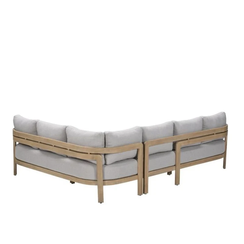 Garden Impressions Ibiza lounge-dining set 2-delig rechts acacia white wash grijs zand