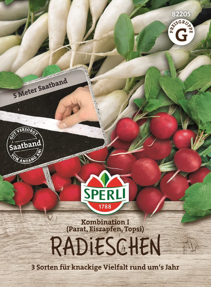 SPERLI Radieschen-Samen Kombination I, Saatband