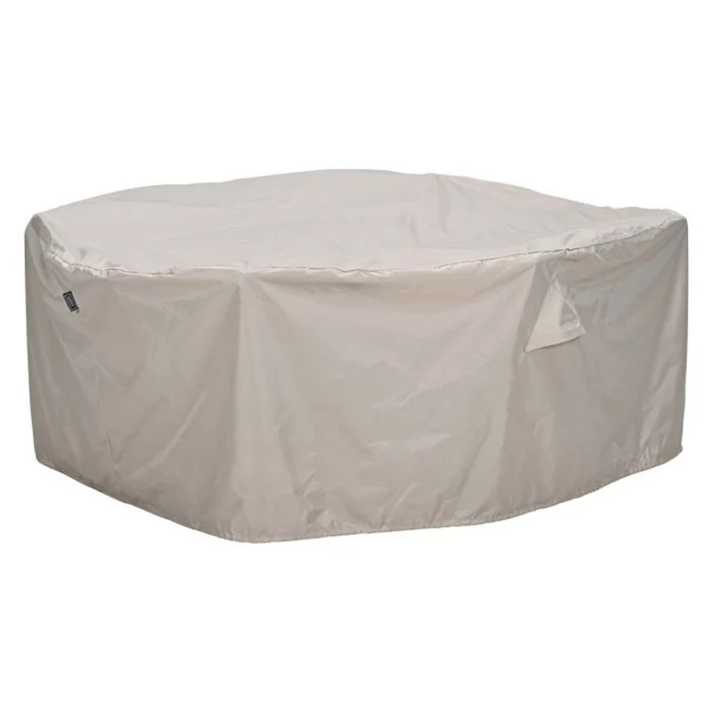 Sergio tuinset 9-delig valley sand met Edison tuintafel ovaal 280x140 cm light teak vironwood