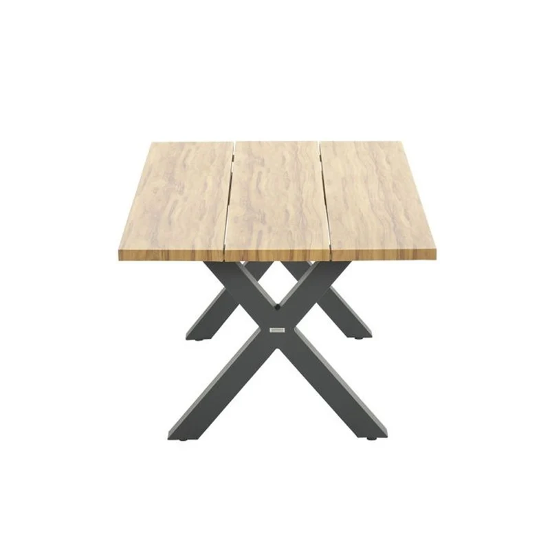 Zeus dining tuintafel grijs 180x100cm x-frame - Garden Impressions
