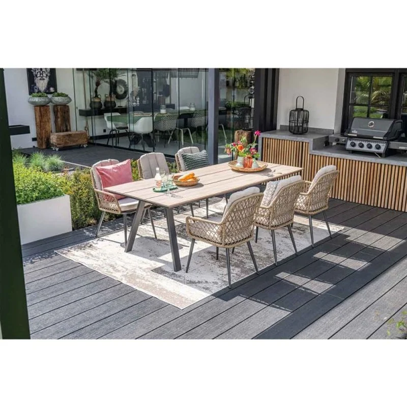 Allasio dining tuinstoel carbon black - Garden Impressions