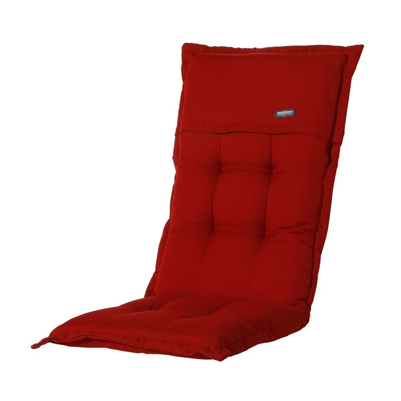 Madison stoelkussen hoge rug Rib red 123x50 cm
