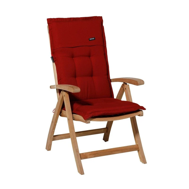 Madison stoelkussen hoge rug Rib red 123x50 cm