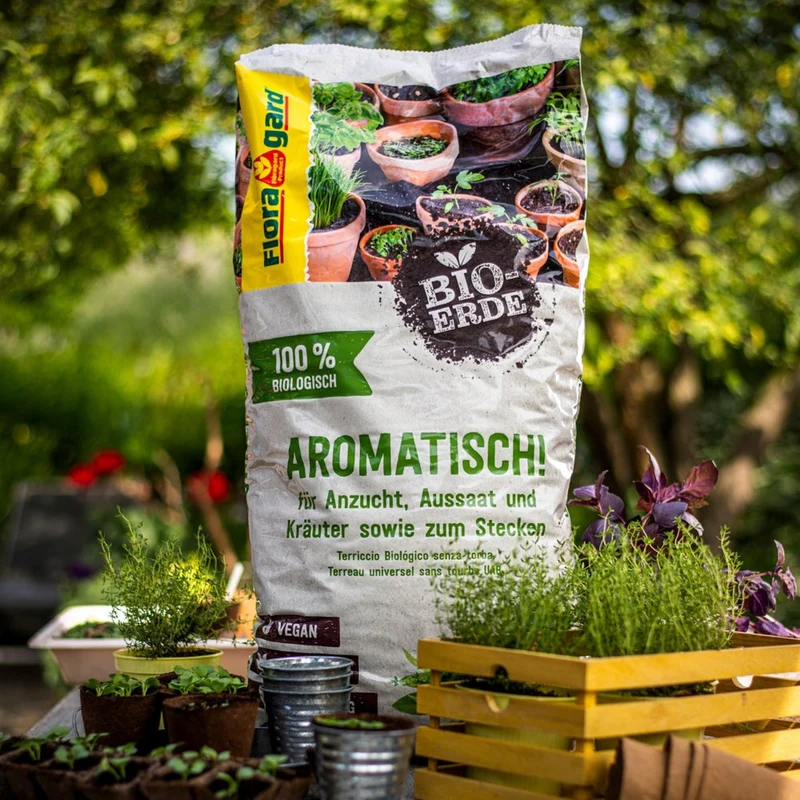 Floragard Bio Kräuter- und Anzuchterde Aromatisch, torffrei