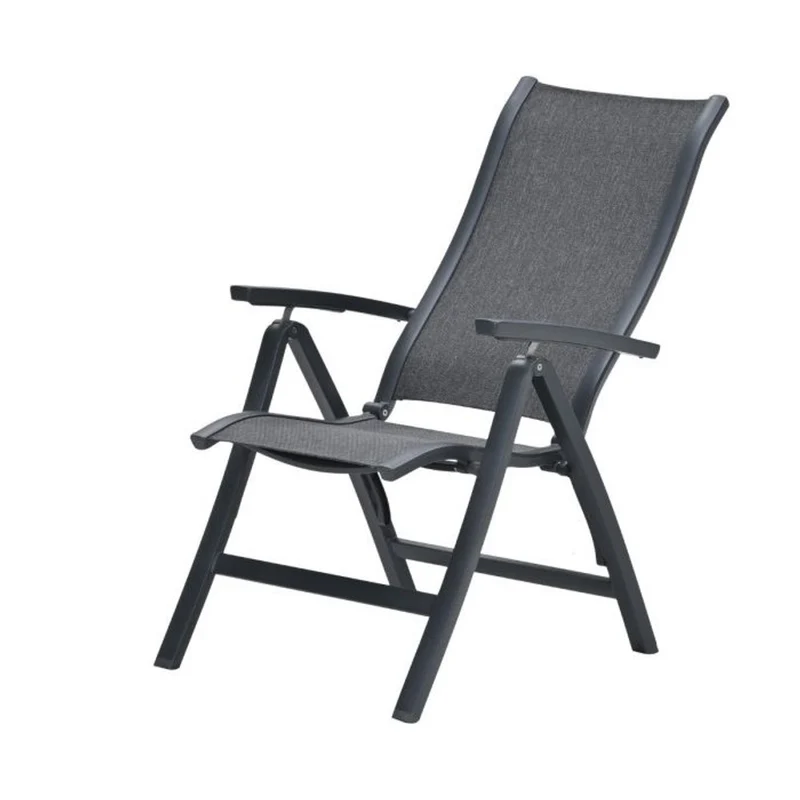 Garden Impressions Kyoto verstelbare stoel carbon black dark grijs