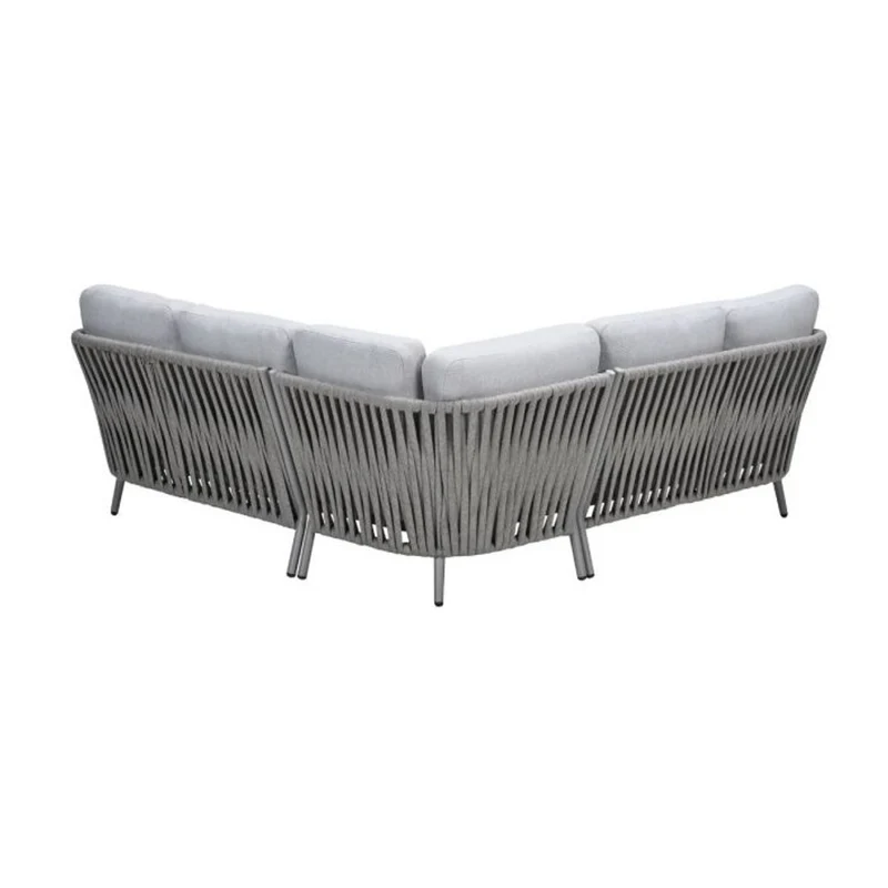 Garden Impressions Teromos lounge hoekset 3-delig taupe rope grijs zand valley sand