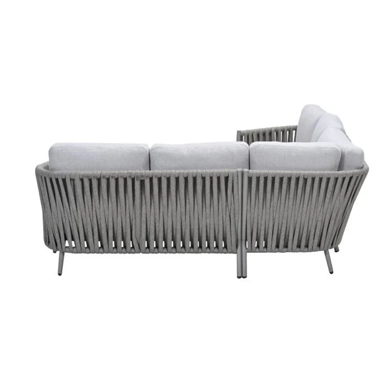 Garden Impressions Teromos lounge hoekset 3-delig taupe rope grijs zand valley sand