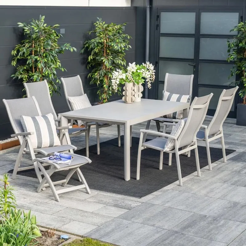 Garden Impressions Kyoto verstelbare stoel taupe mid grijs