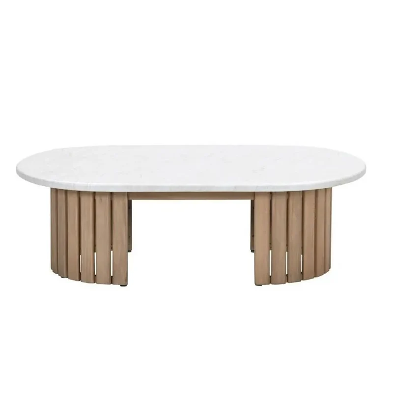 Garden Impressions Ibiza lounge tafel 130x70xH40 cm acacia white wash sand
