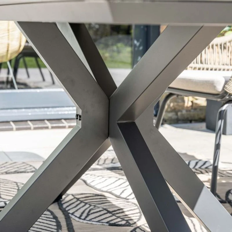 Garden Impressions San Fele dining tafel 220x100xH72 cm carbon black Melfi sand resin