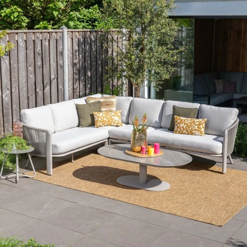 Garden Impressions Nice lounge tafel 130x70xH40 cm taupe Centostone Napoli sand