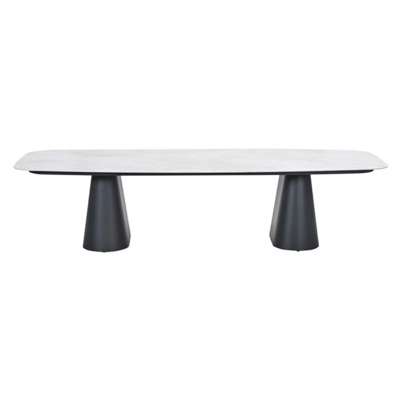 Garden Impressions Denver dining tafel 320x120 cm carbon black Centostone Verona sand