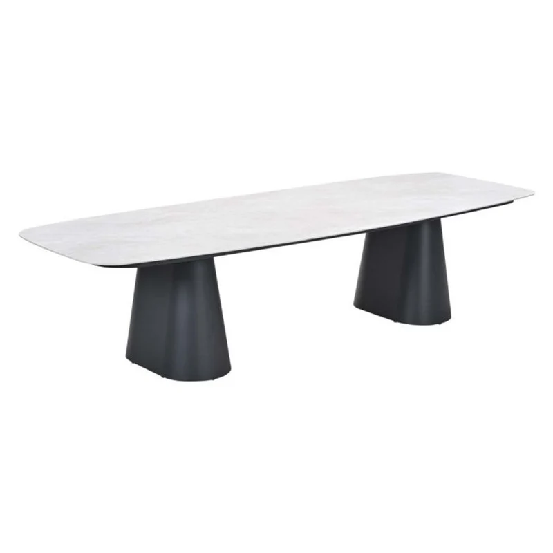 Garden Impressions Denver dining tafel 320x120 cm carbon black Centostone Verona sand