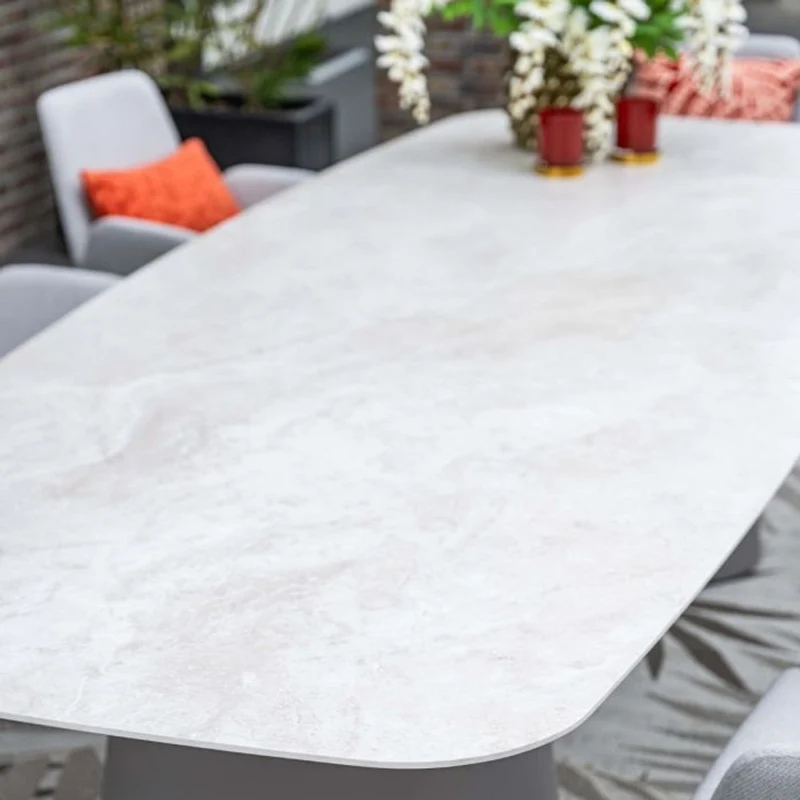 Garden Impressions Denver dining tafel 320x120 cm taupe Centostone Verona sand