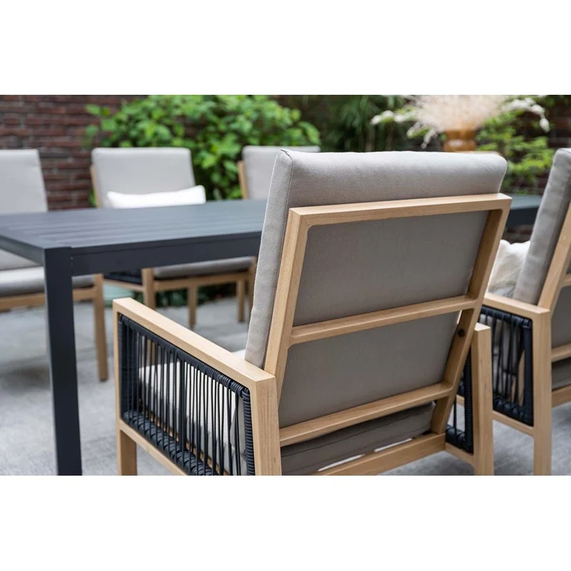 Garden Impressions Decala dining fauteuil aluminium light teak look desert sand