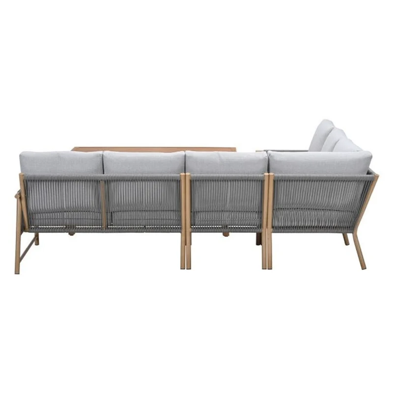 Garden Impressions Bahama lounge-dining set 5-delig light teaklook taupe valley sand